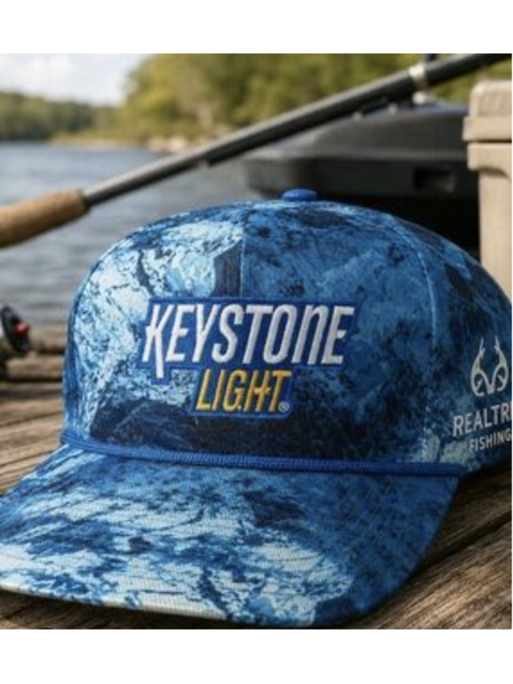 Keystone Light Hat Realtree Fishing Snapback Ball Cap. NIP